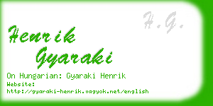 henrik gyaraki business card